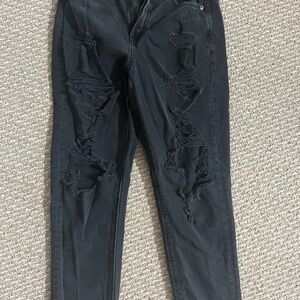 American Eagle Outfitters Black Boyfriend Jeans Distressed